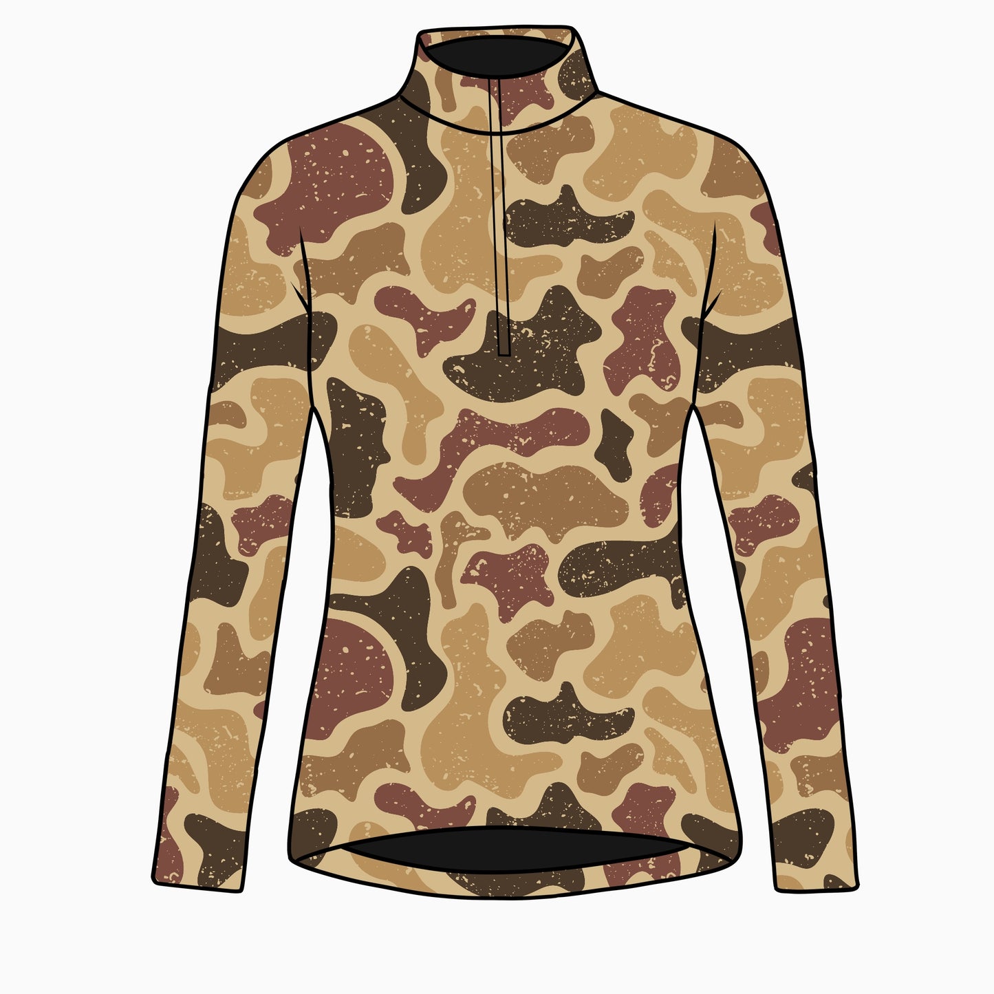 PREORDER camo 1 long sleeve quarter zip