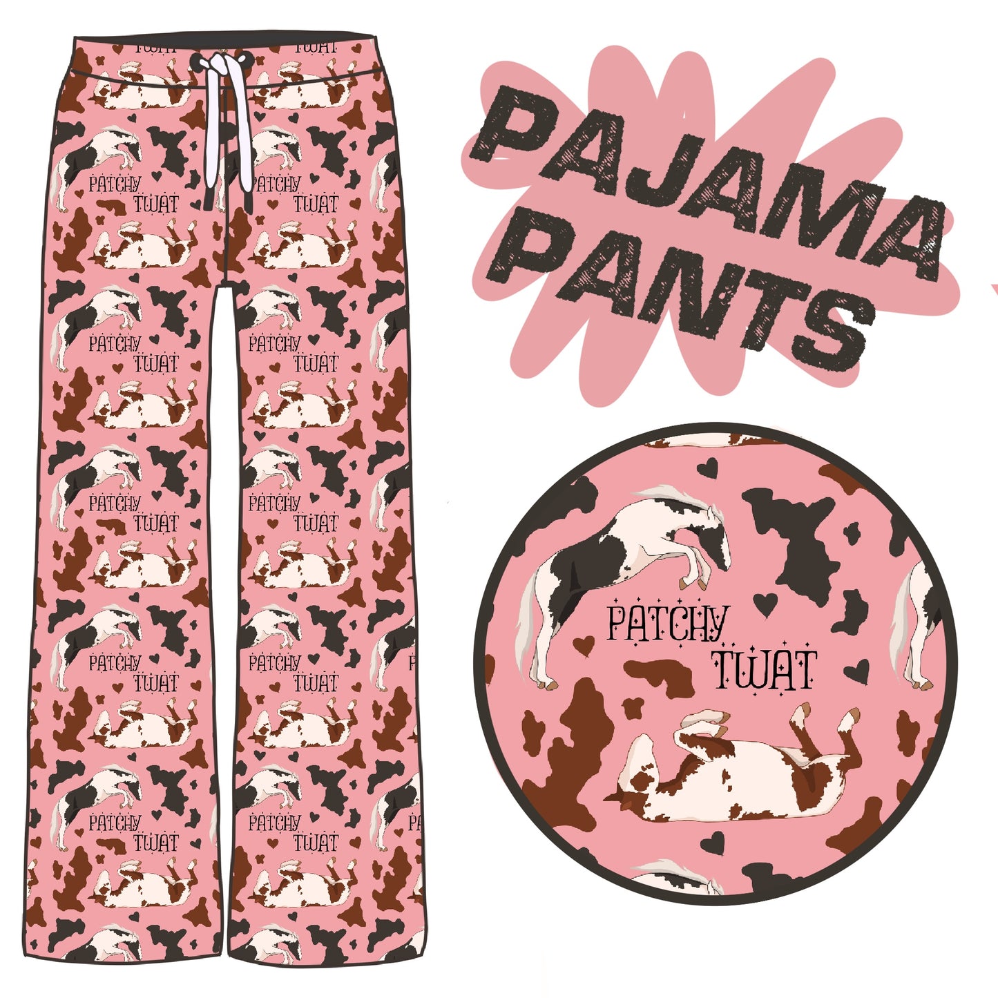PREORDER patchy twat pj pants