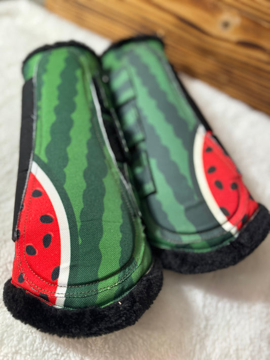 Watermelon brush boots
