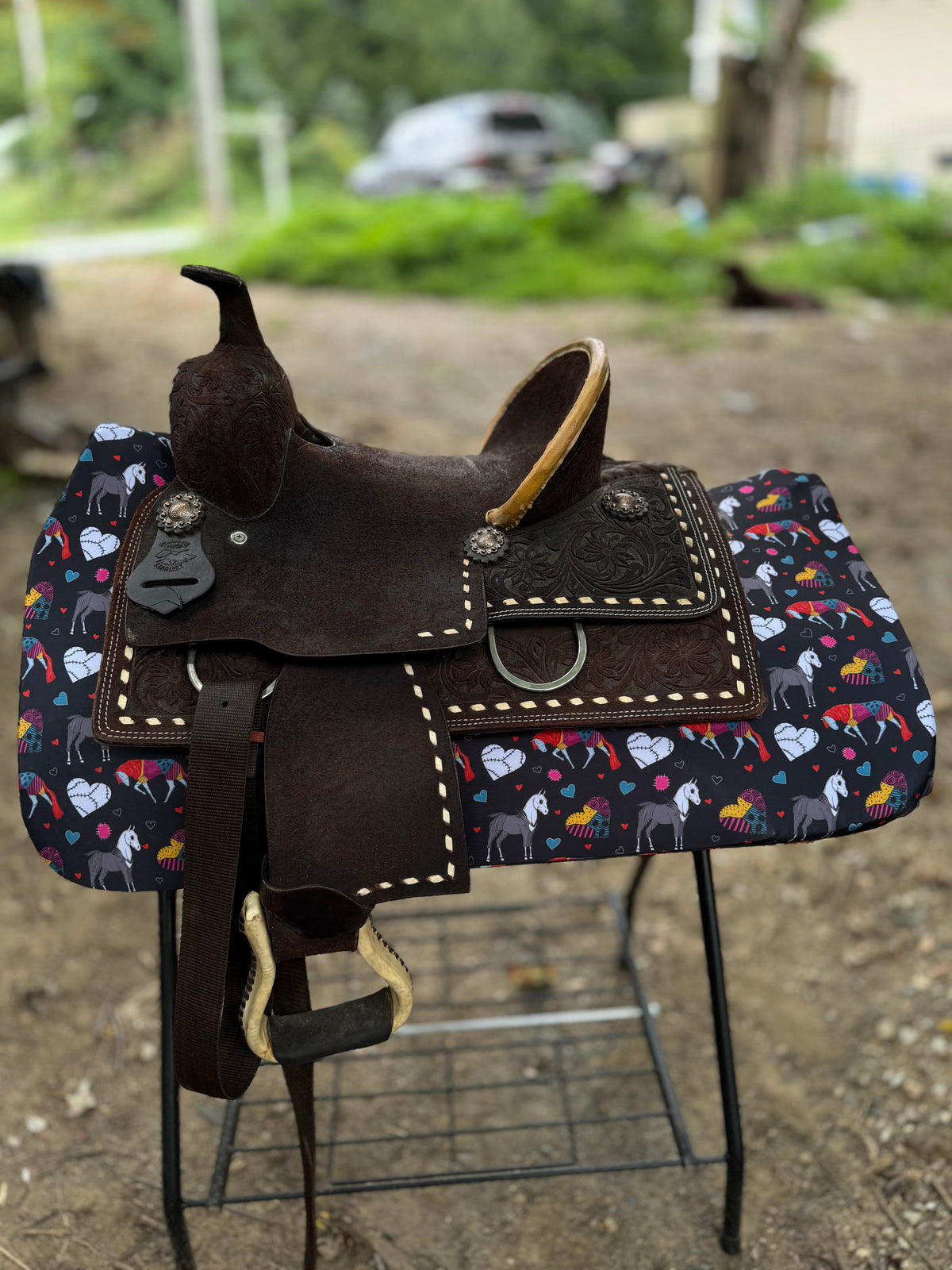Halloween horses western saddle pad COVER