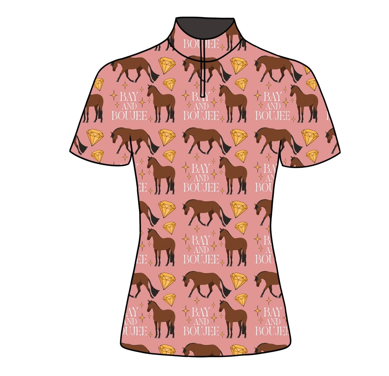 PREORDER Short sleeve bay and boujee quarter zip