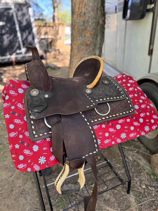 Dr Pepper western saddle pad COVER