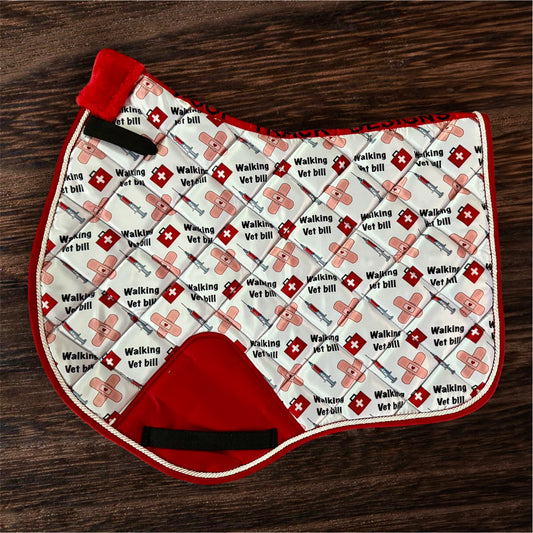 Walking vet bill jump cut saddle pad