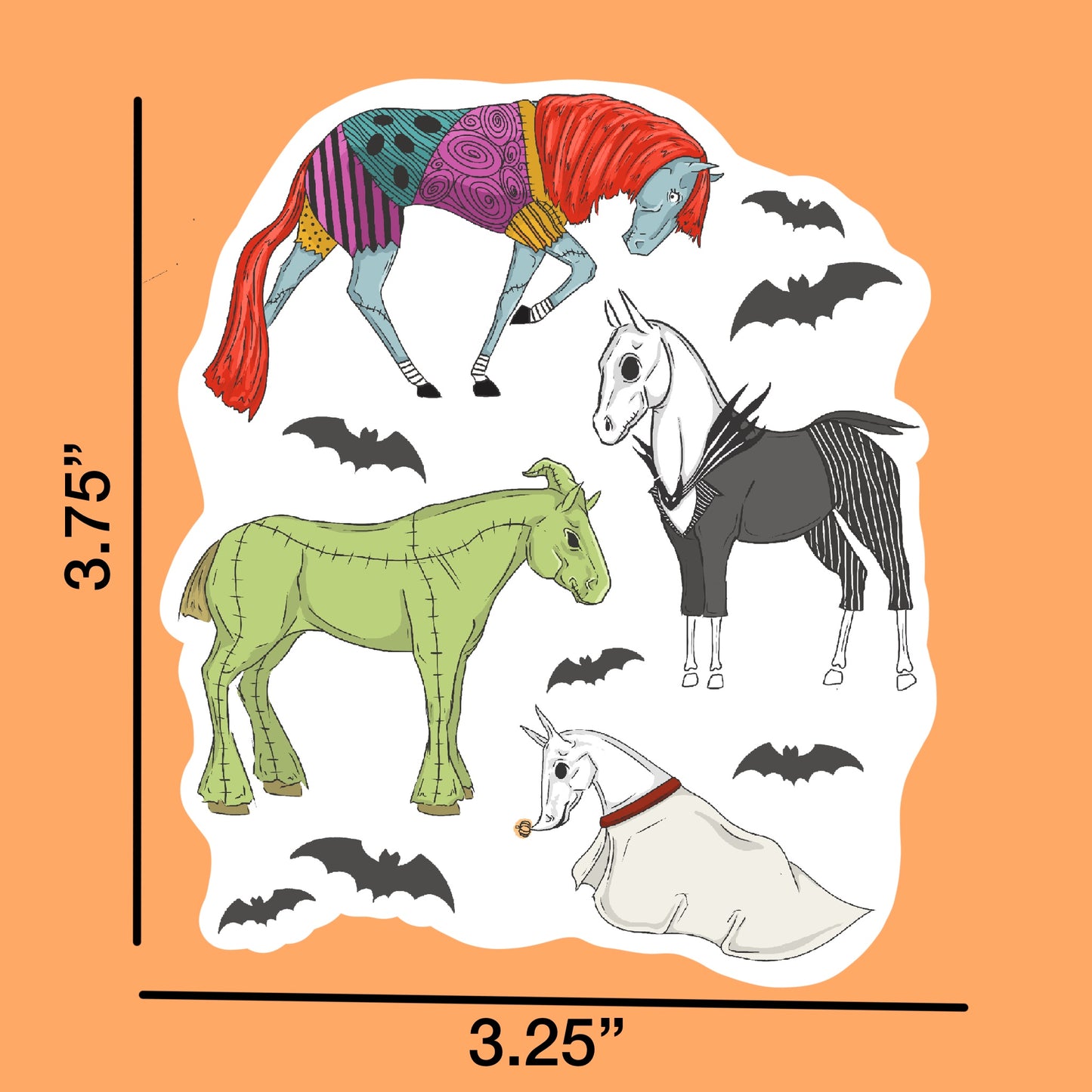 Halloween horse sticker pack