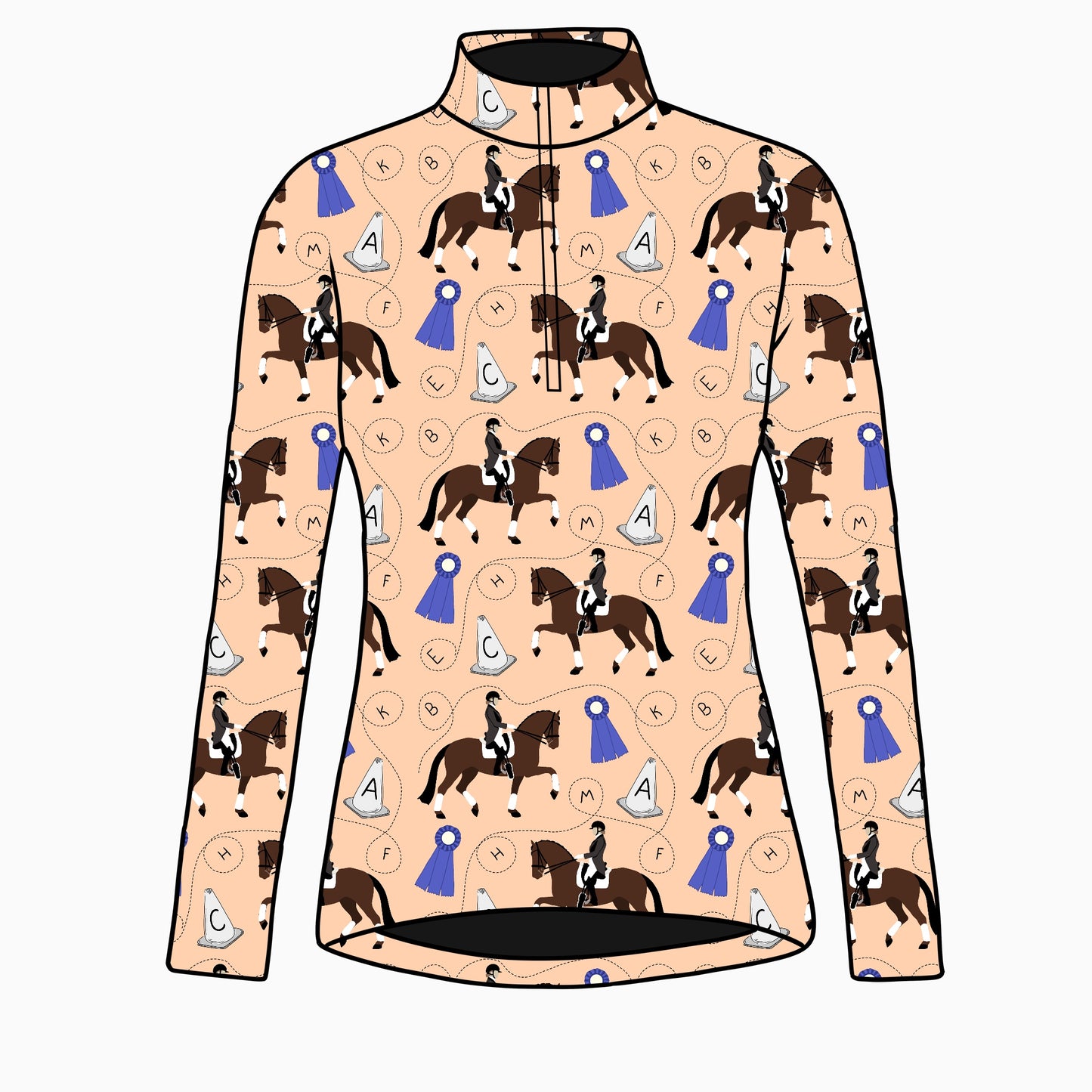 PREORDER dressage long sleeve quarter zip