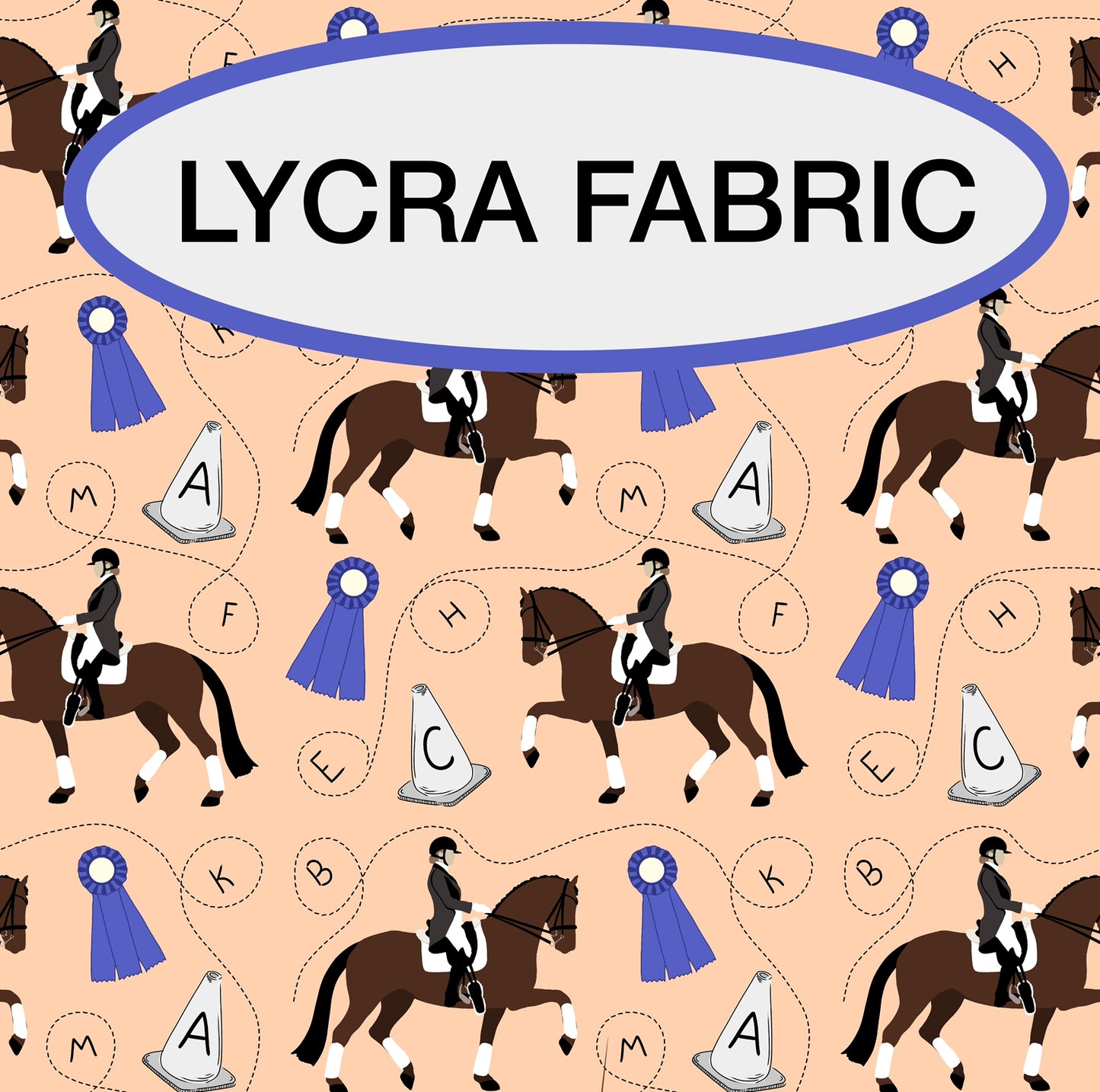 PREORDER dressage Lycra (4 way stretch) fabric 1 yard PRECUT