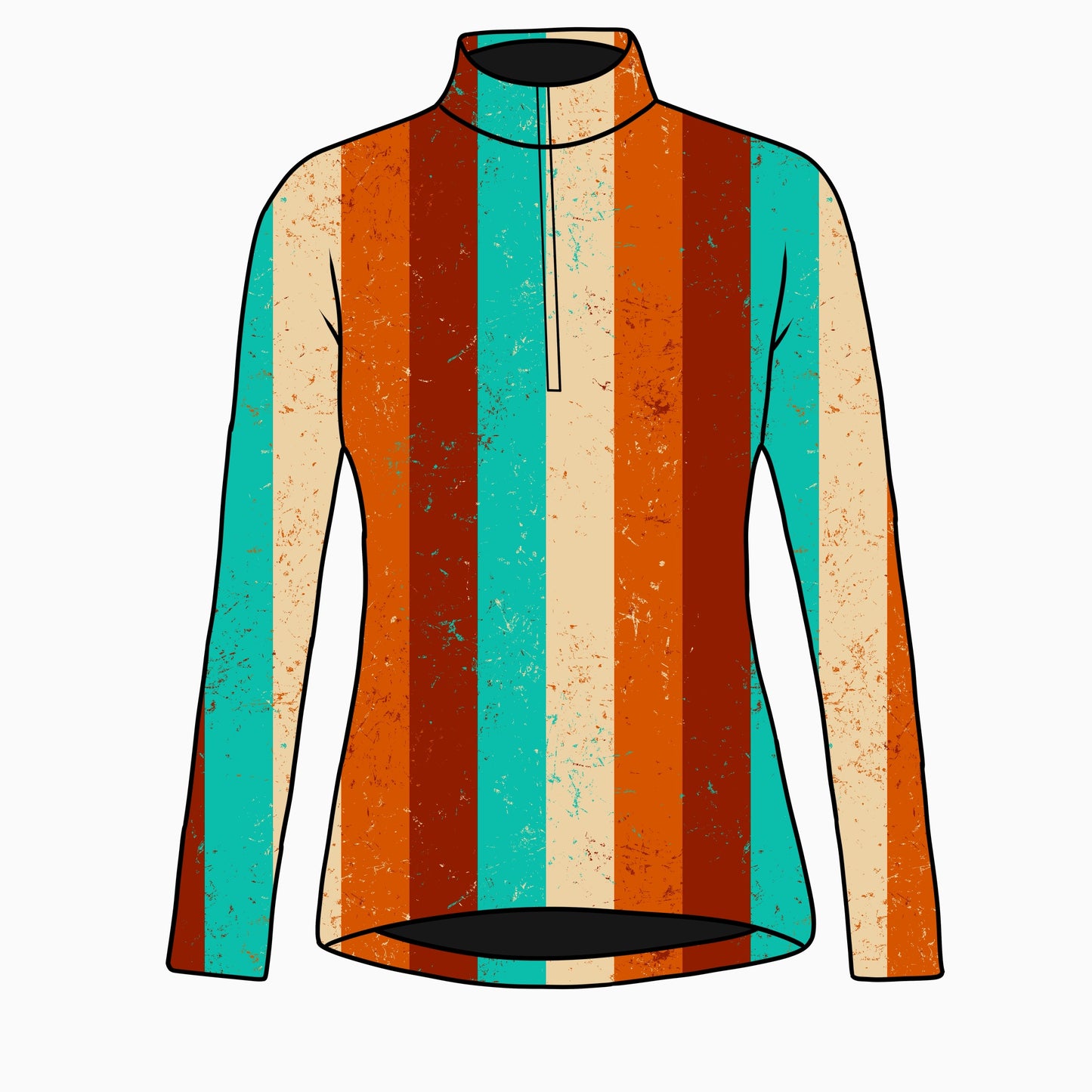 PREORDER stripes long sleeve quarter zip