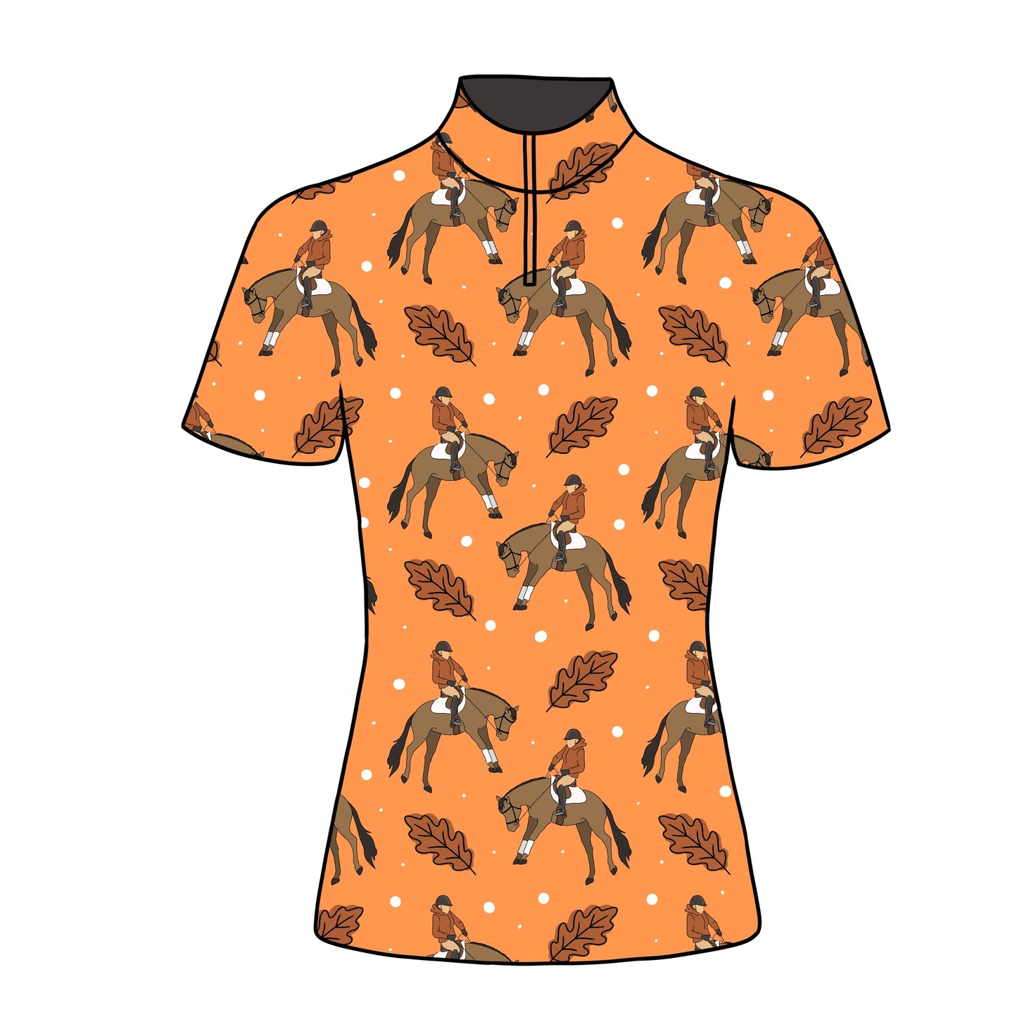 PREORDER fall leaves short sleeve quarter zip