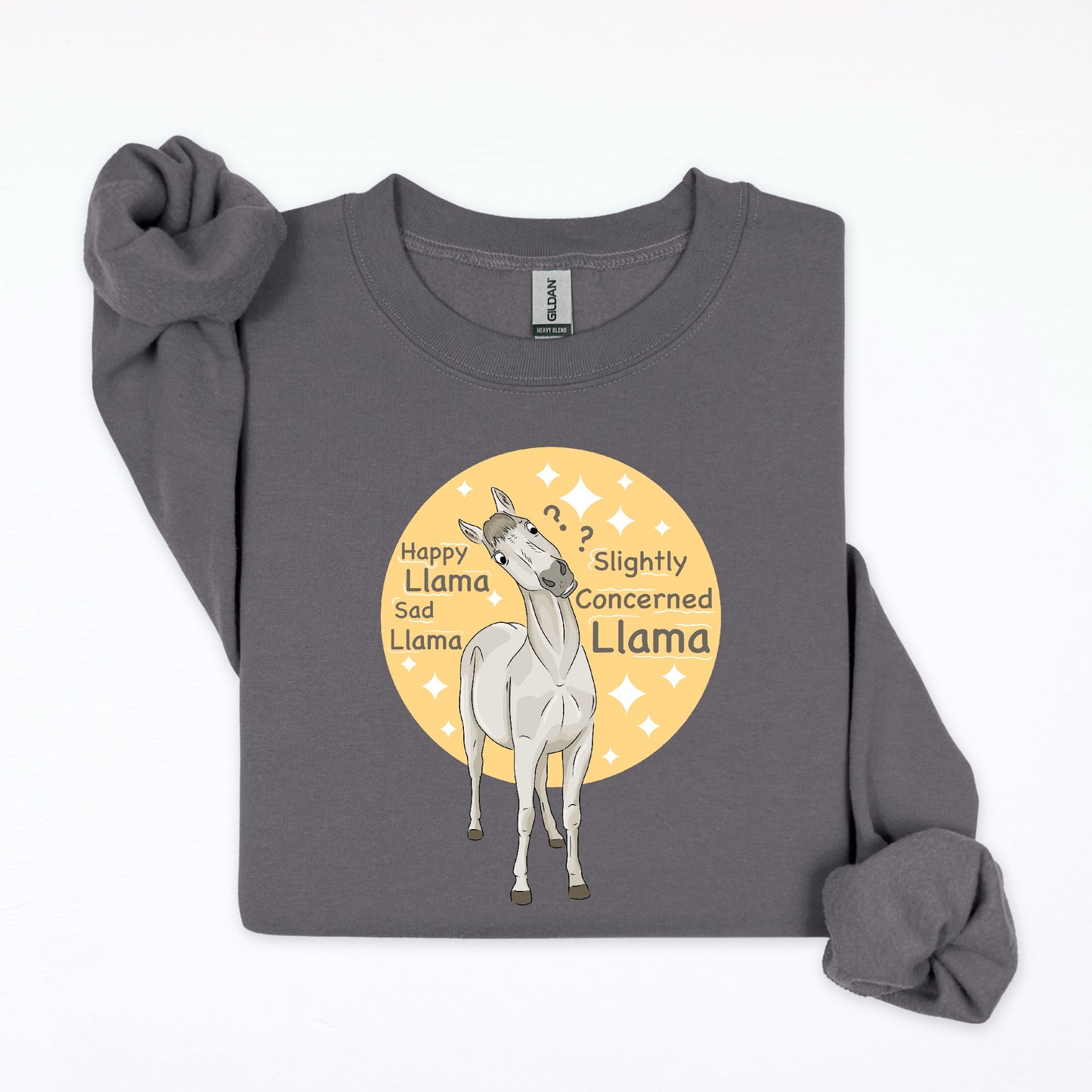 PREORDER concerned llama crewneck sweatshirt