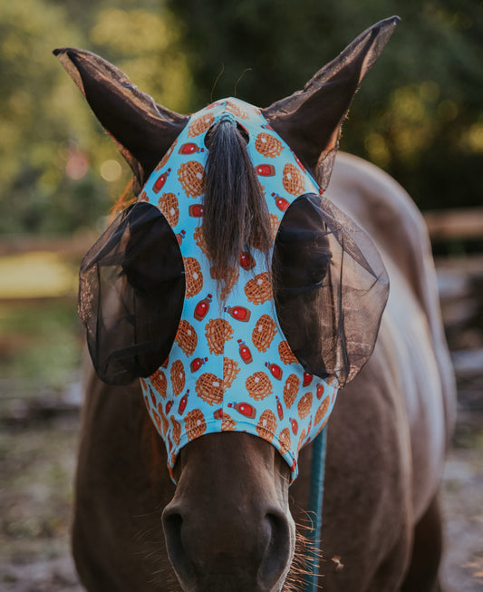 Waffle Lycra fly mask