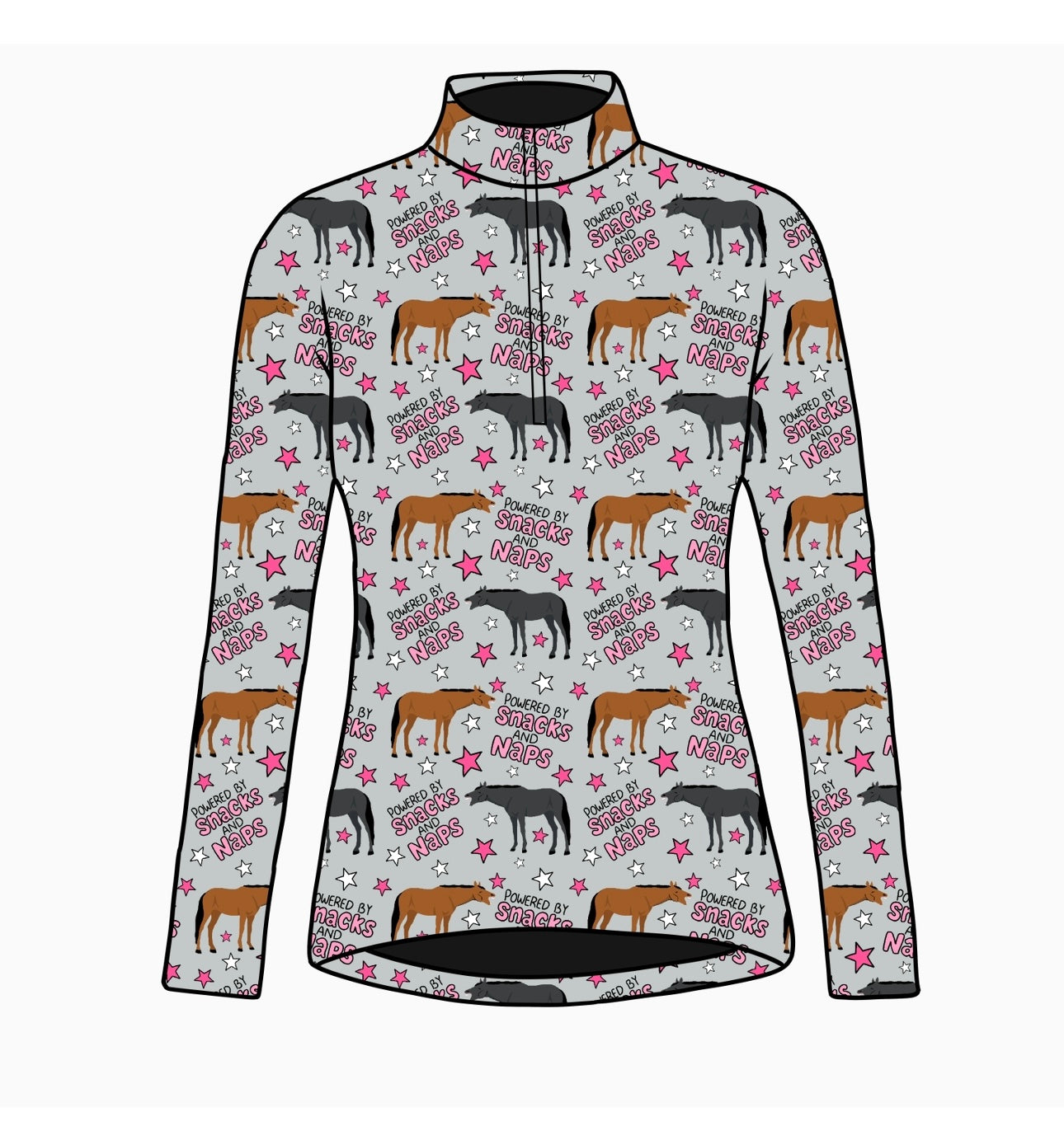 PREORDER Snack and naps long sleeved quarter zip