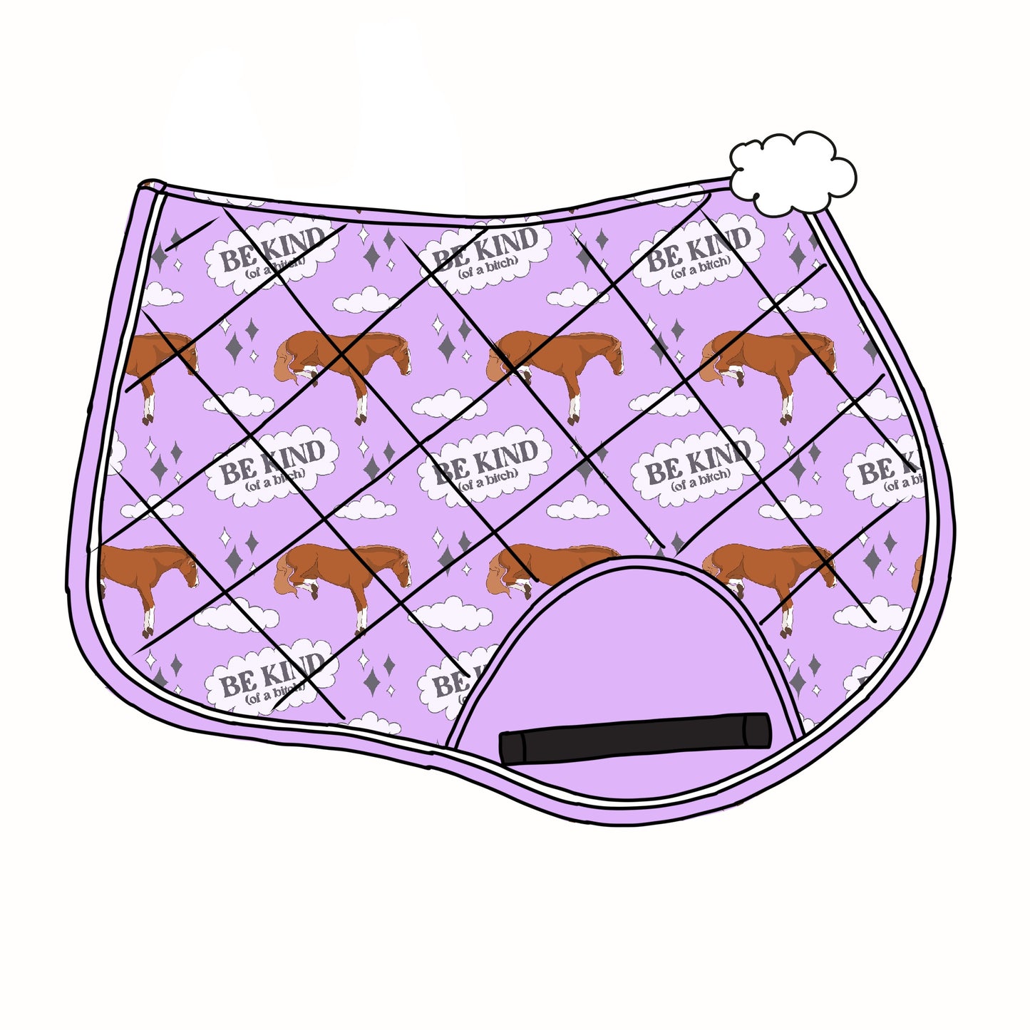 PREORDER Kind of a B**** purple saddle pad