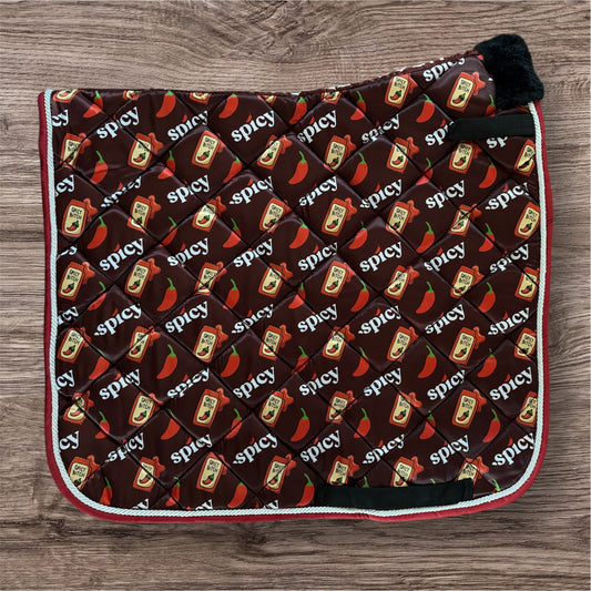 Spicy dressage saddle pad