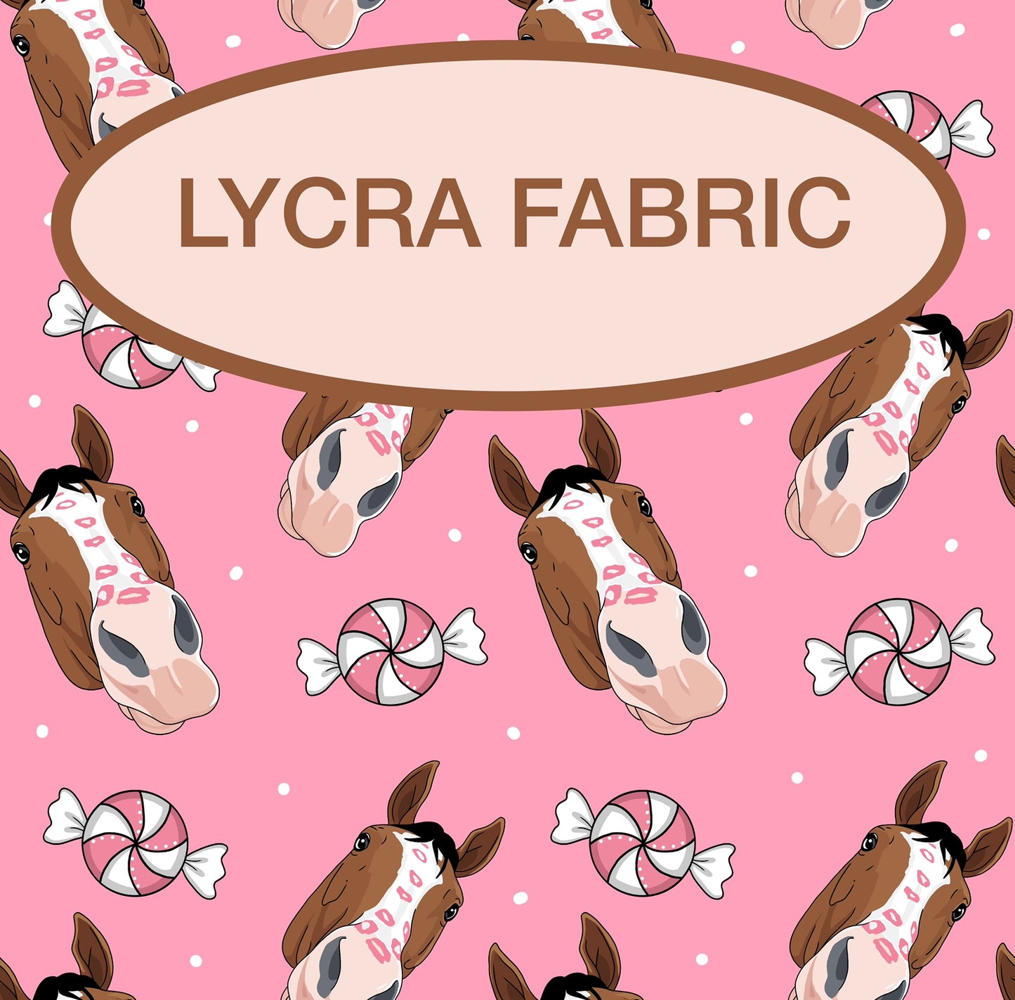 PREORDER peppermint kisses Lycra (4 way stretch) fabric 1 yard PRECUT