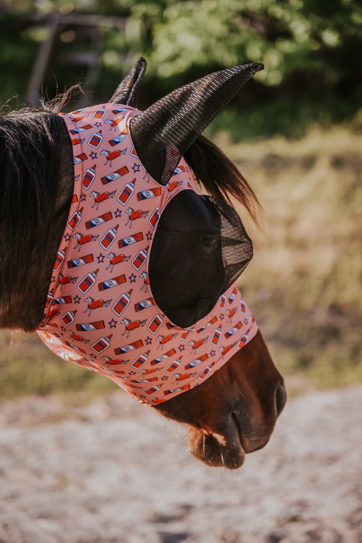 Glue stick fly mask