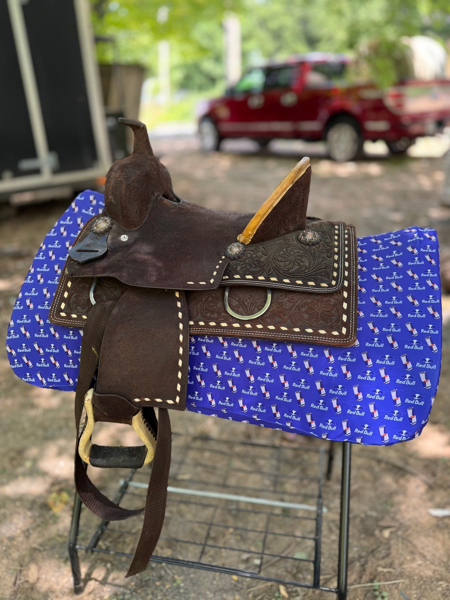 Redbull blue western saddle pad COVER
