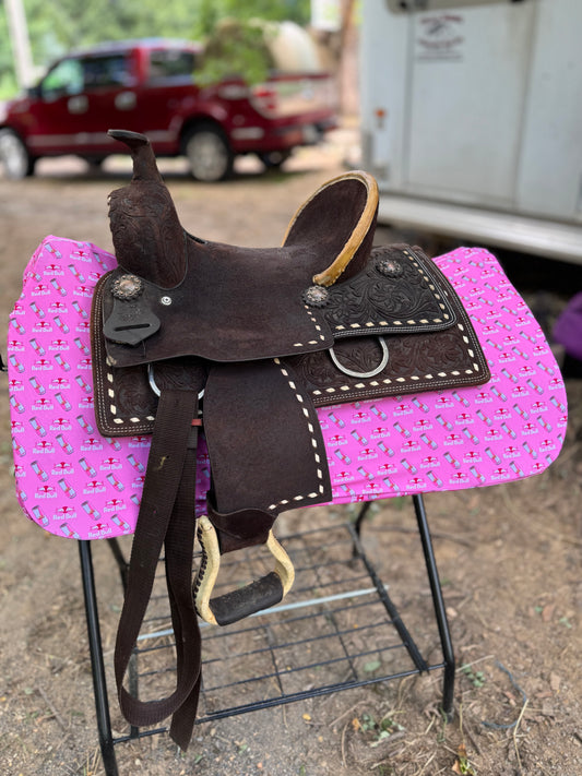 Redbull pink western saddle pad COVER