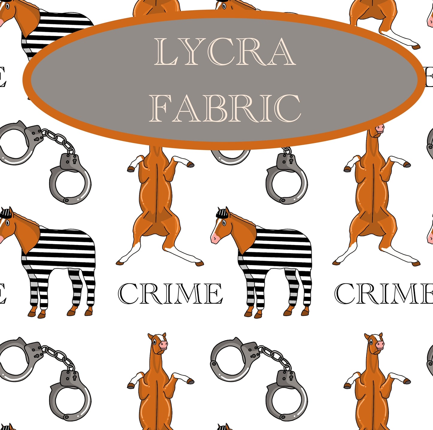 PREORDER crime Lycra (4 way stretch) fabric 1 yard PRECUT