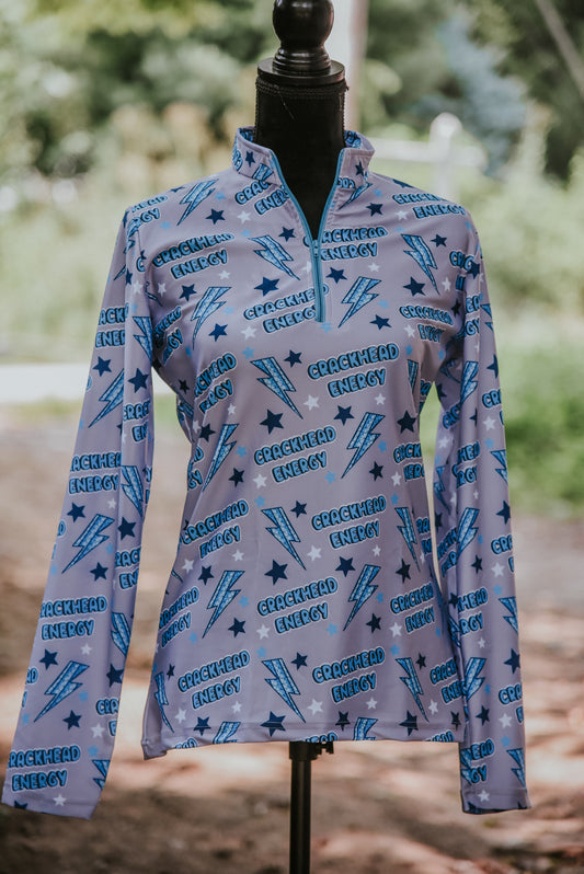 Crackhead energy long sleeve quarter zip