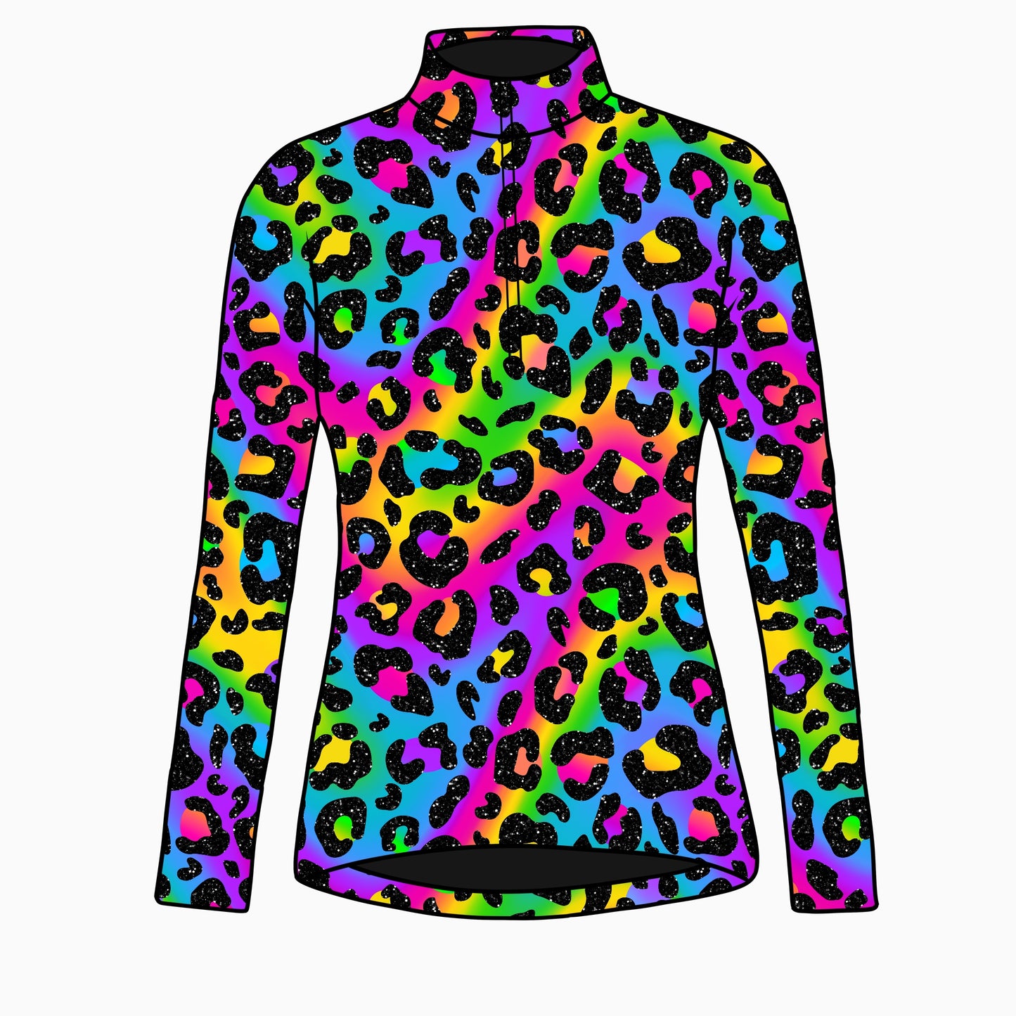 PREORDER rainbow cheetah long sleeve quarter