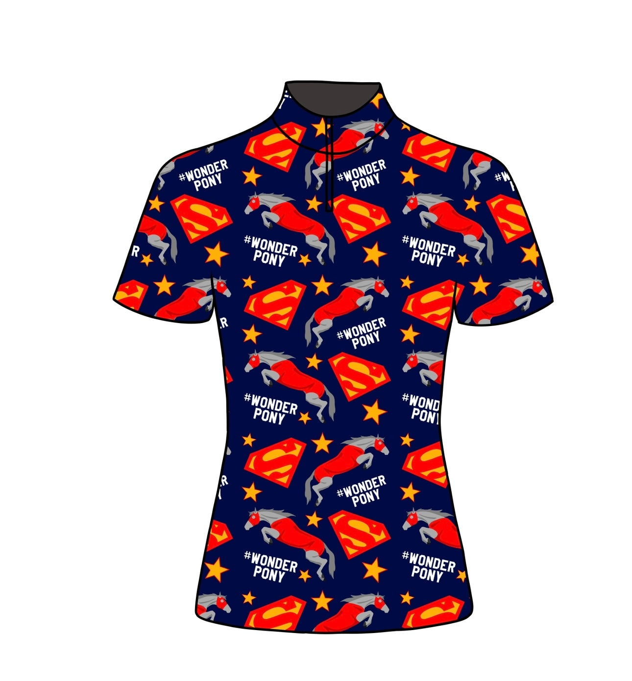 PREORDER Wonder pony short sleeve quarter zip