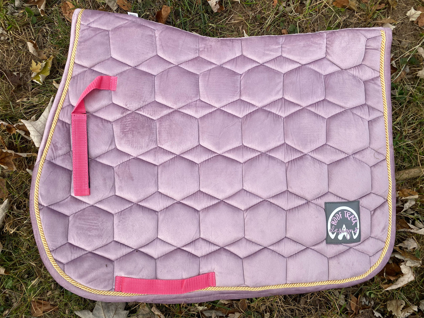 Lavender velvet all purpose saddle pad