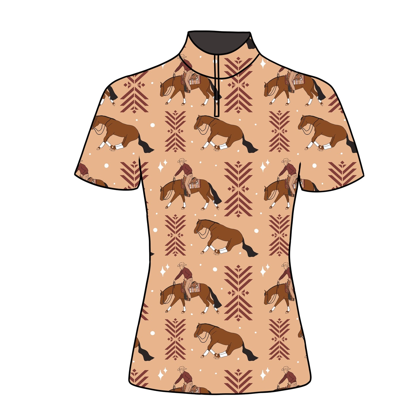 PREORDER reining short sleeve quarter zip