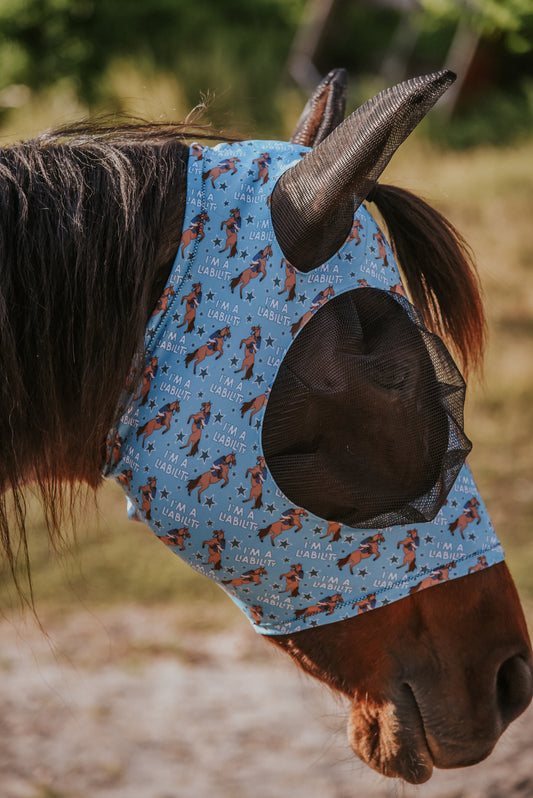 I’m a liability fly mask
