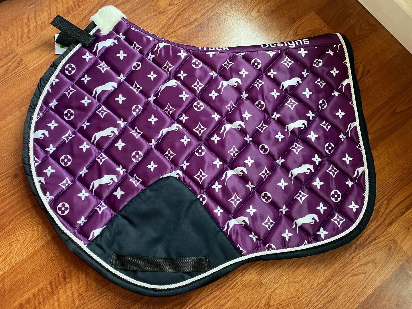 Purple designer inspired jump cut saddle pad