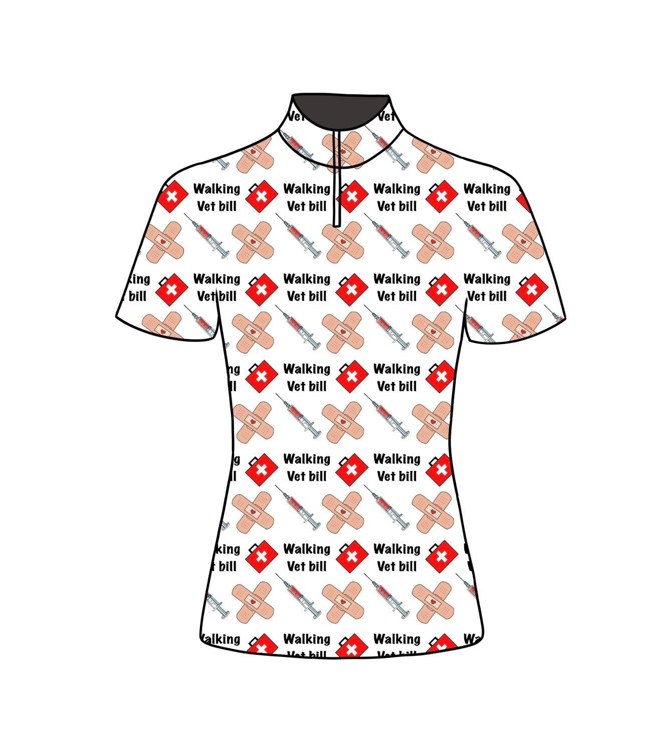 PREORDER walking vet bill short sleeve quarter zip