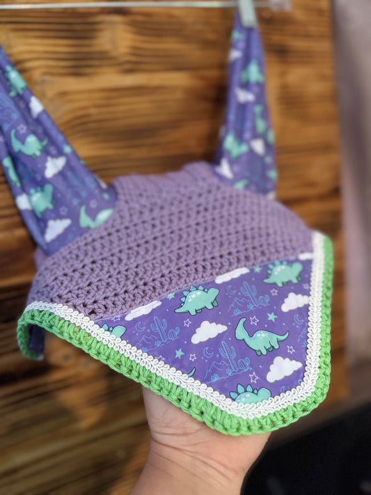 Lavender Dino bonnet