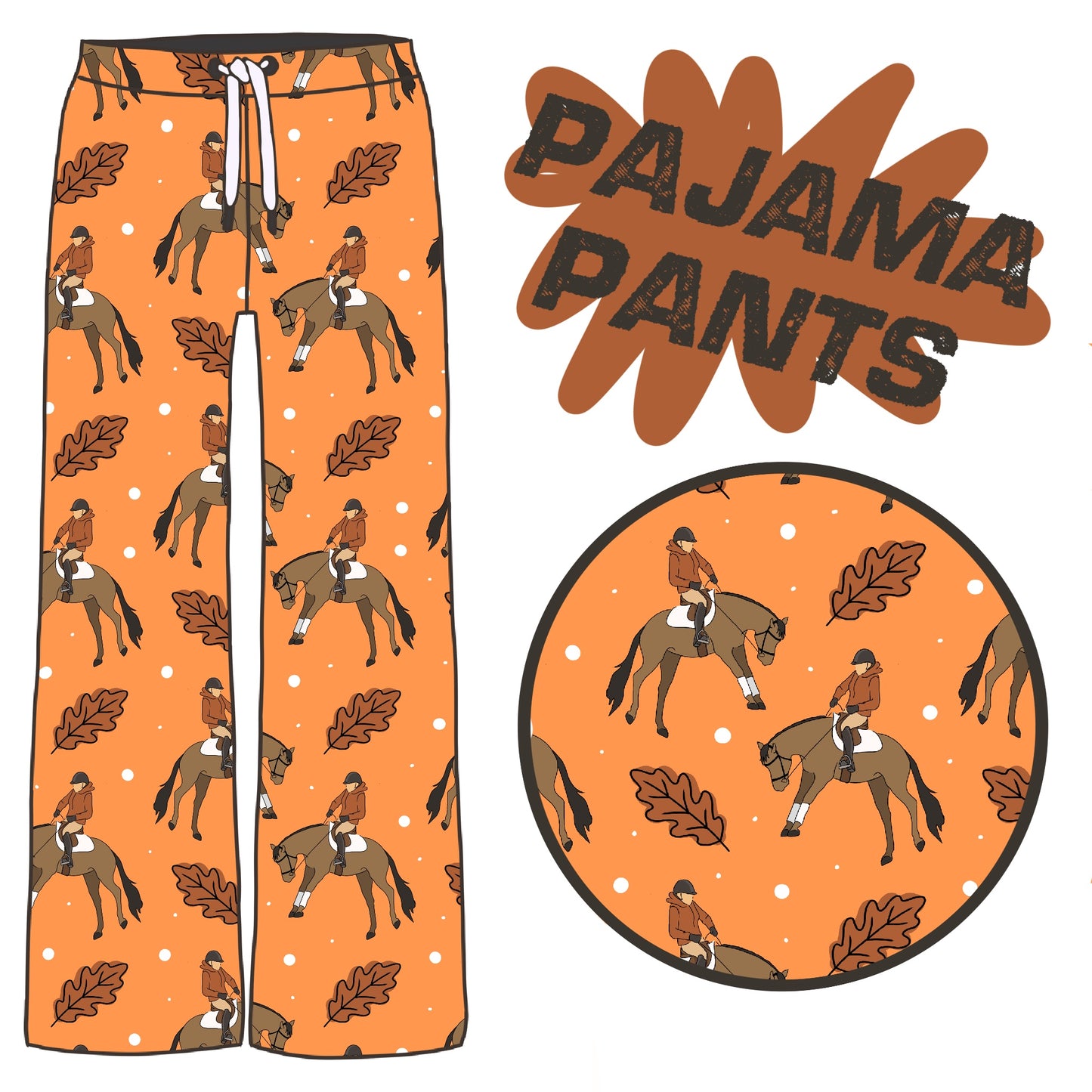 PREORDER fall leaves pj pants