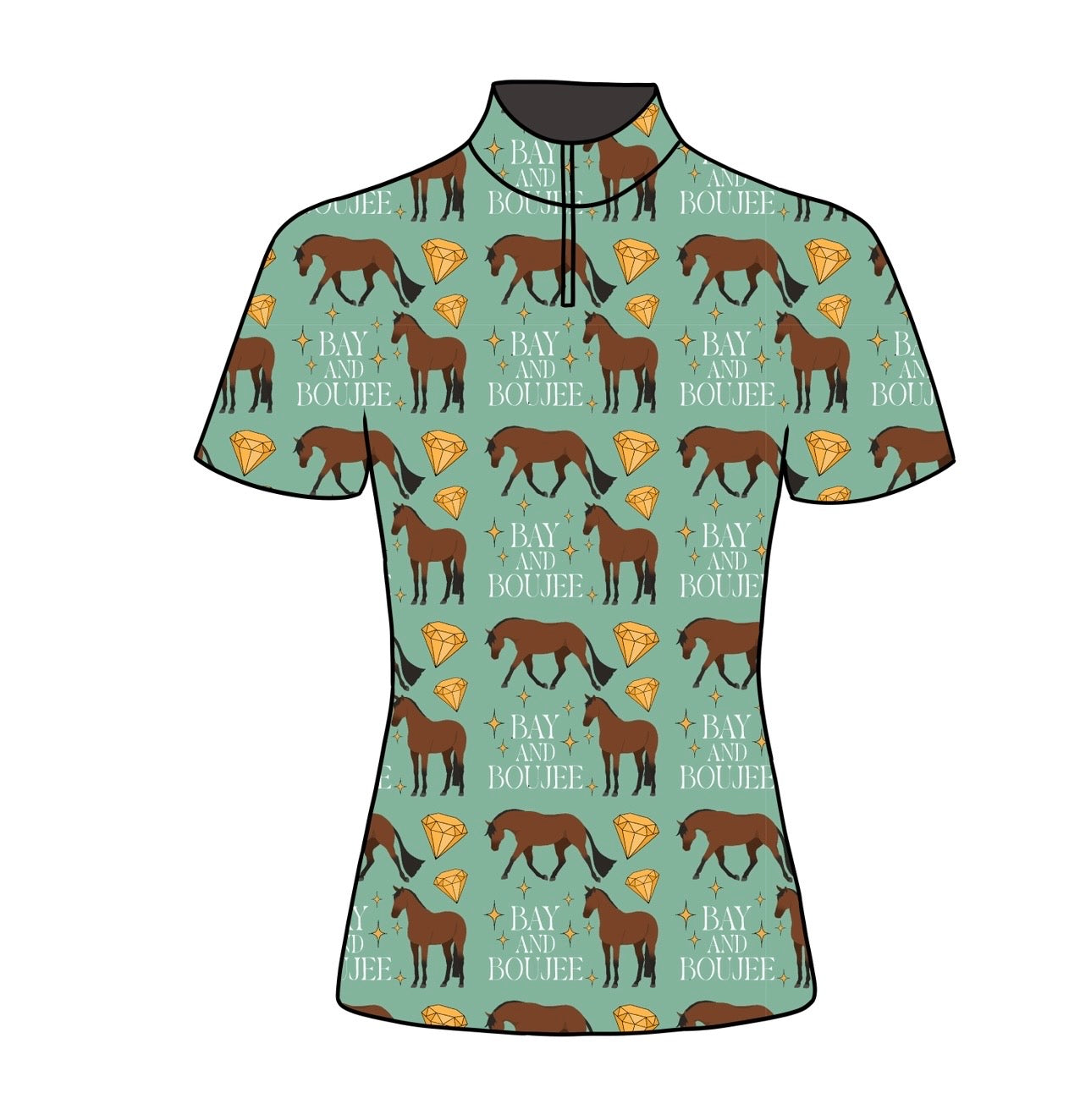 PREORDER Short sleeve bay and boujee quarter zip