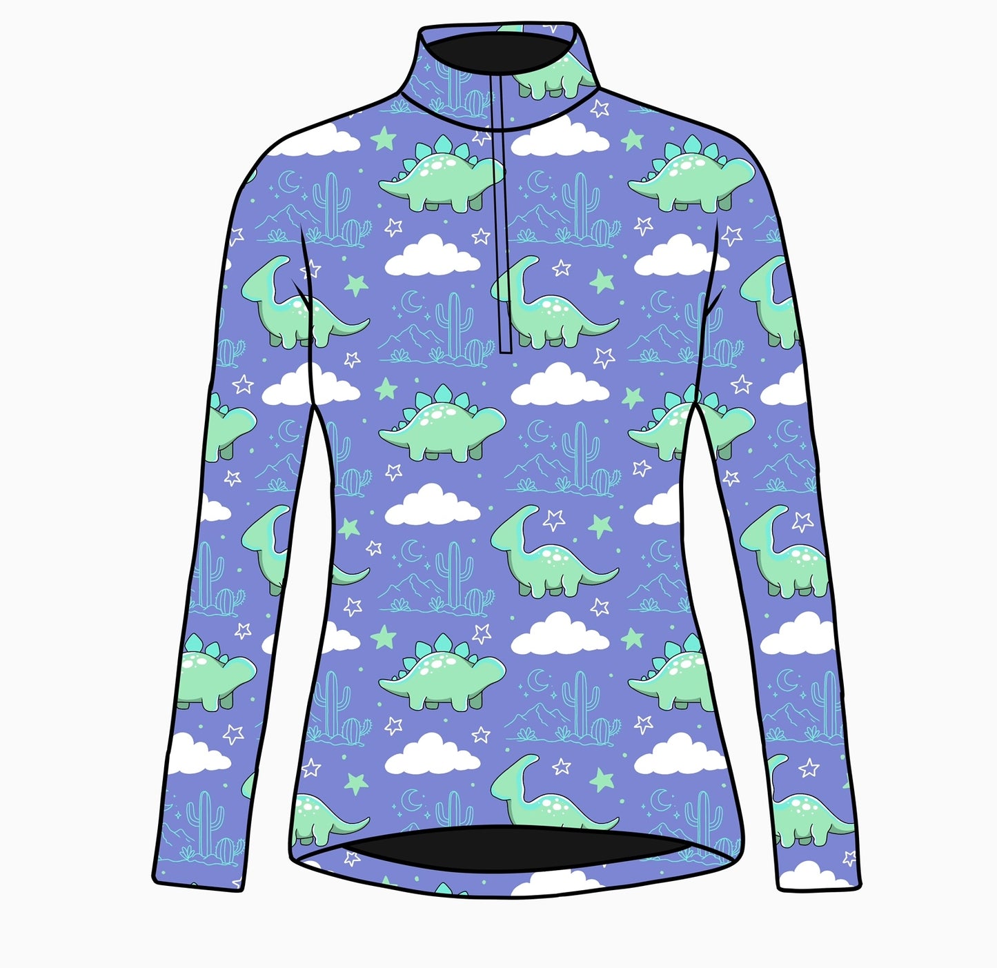 PREORDER Dino long sleeve quarter zip