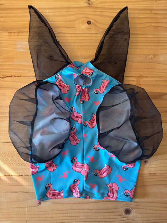 Flamingo Lycra fly mask