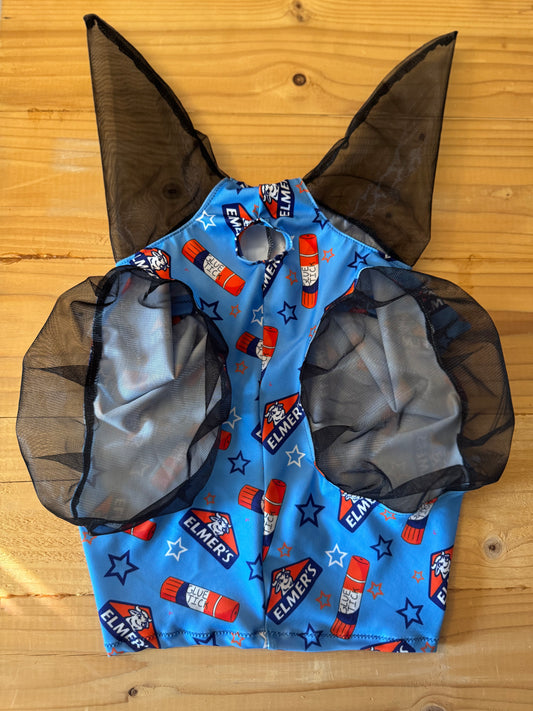 Glue stick Lycra fly mask