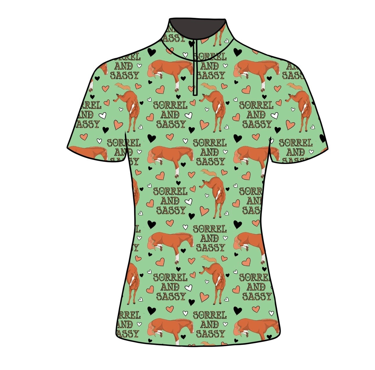 PREORDER Short sleeve sorrel and sassy quarter zip