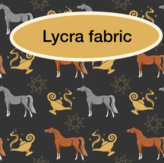 PREORDER Arabian nights Lycra (4 way stretch) fabric 1 yard PRECUT