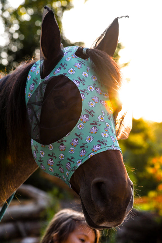 Dramatic Lycra fly mask