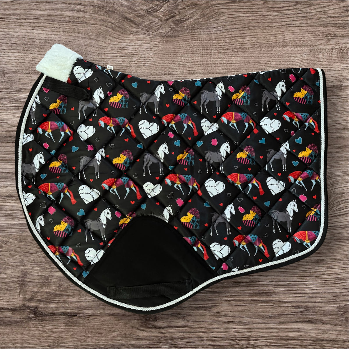 Halloween horses jump cut saddle pad