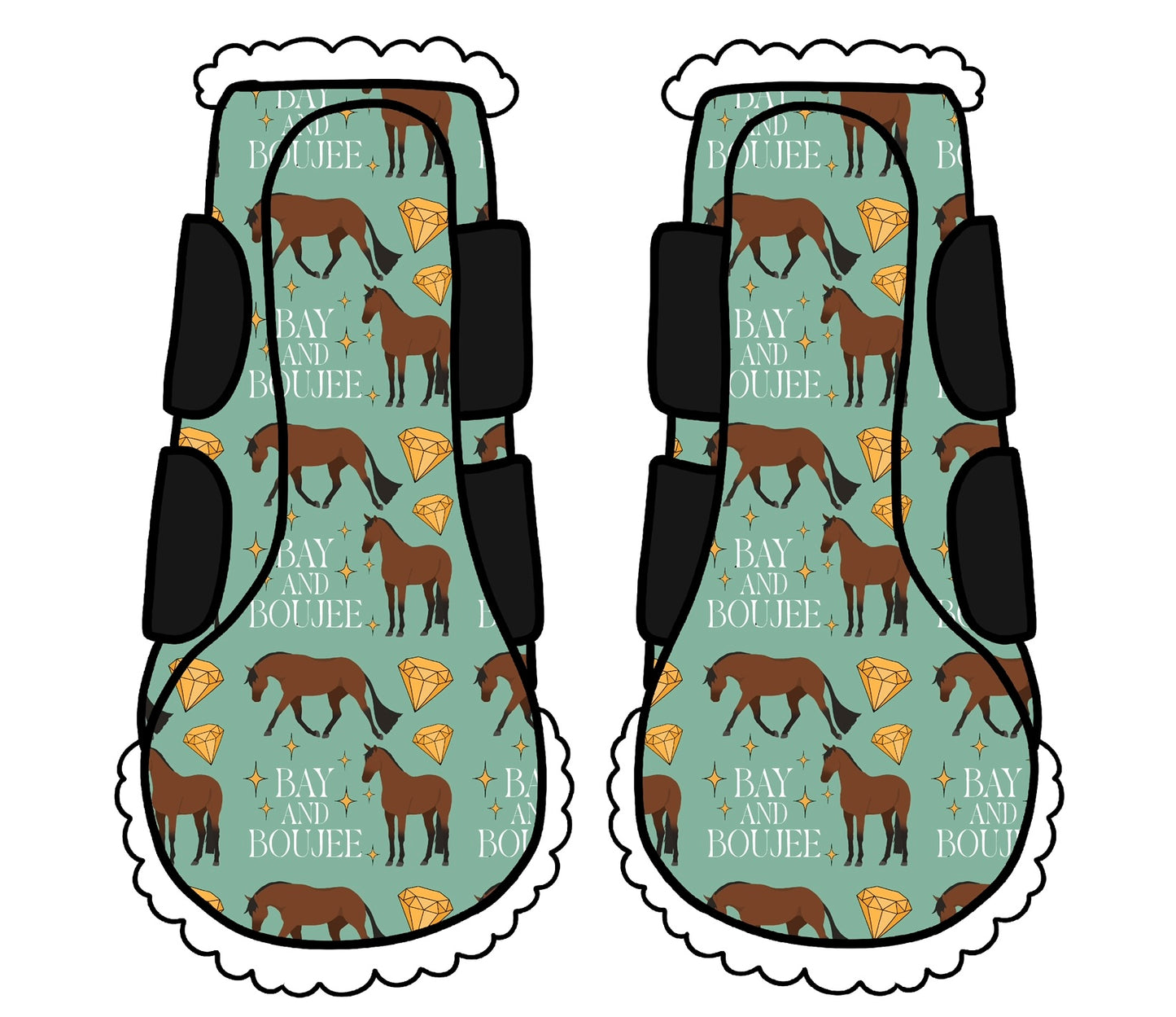 PREORDER bay and boujee green brush boots