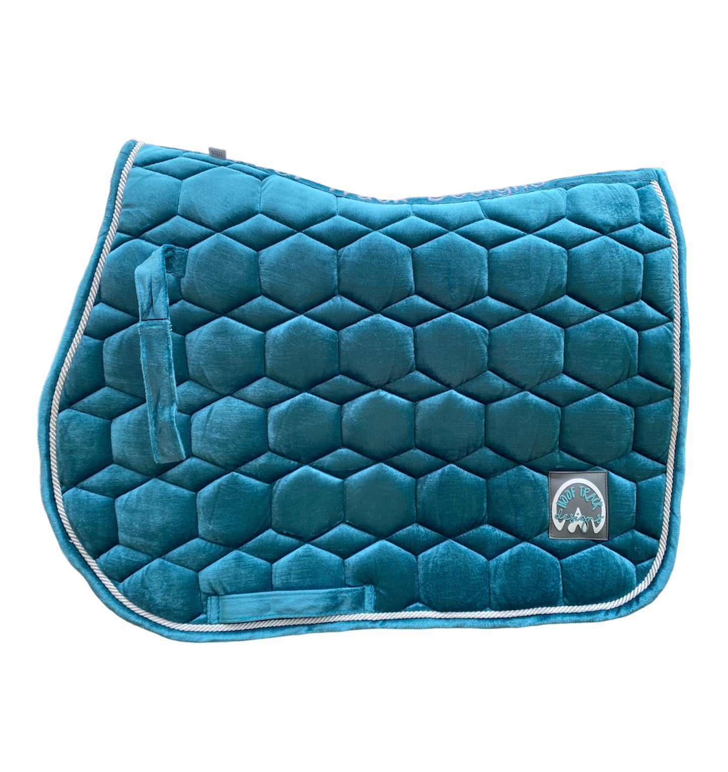 Turquoise velvet all purpose saddle pad