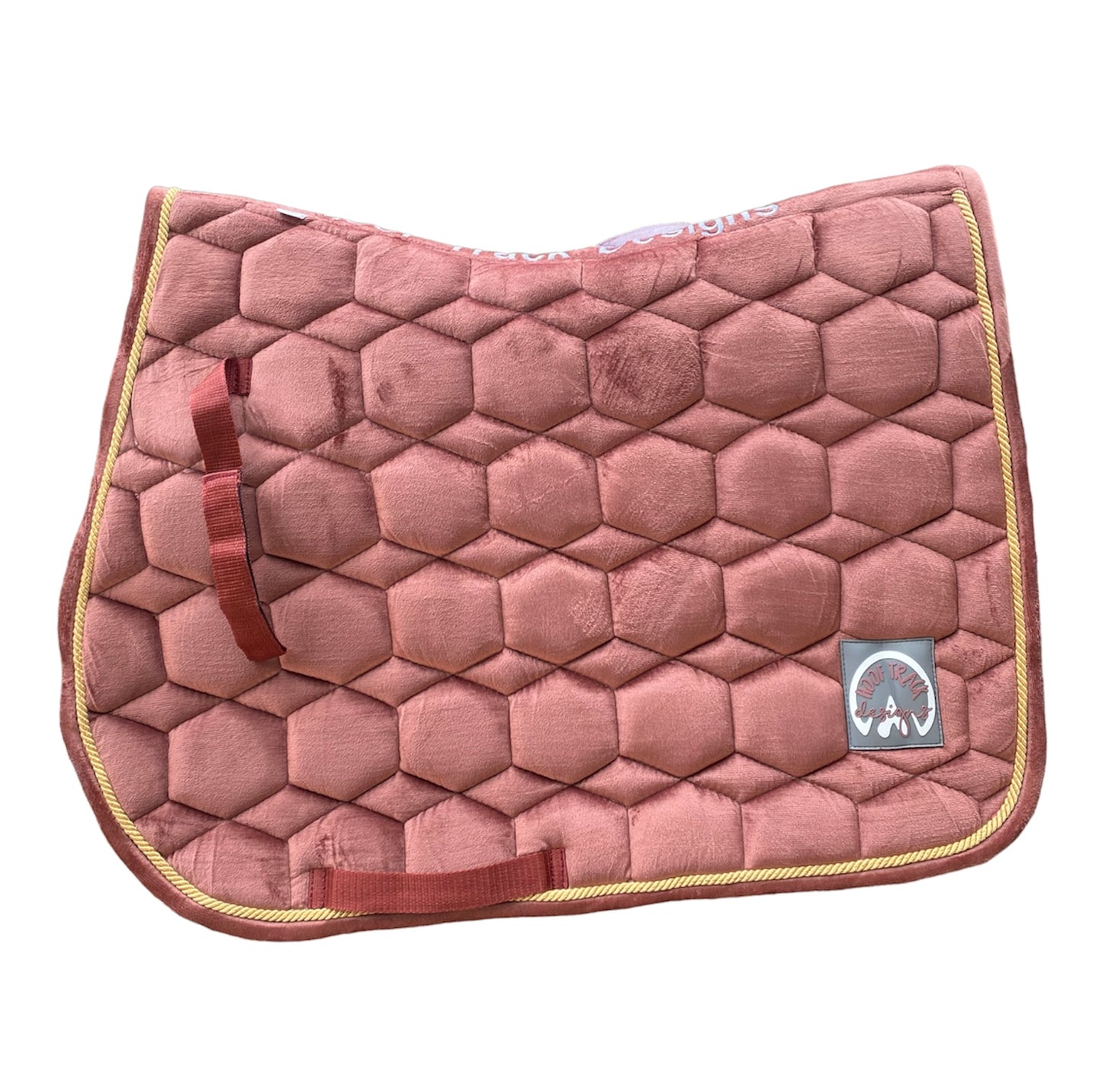 Dark mauve velvet all purpose saddle pad